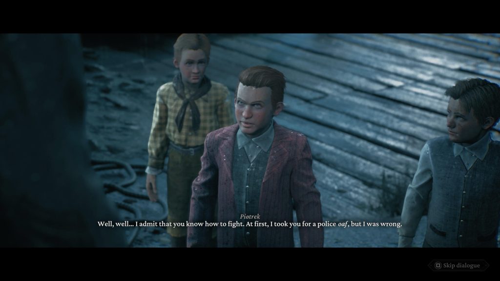 Three annoying children pester Wiktor as he tries to carry out and investigation
